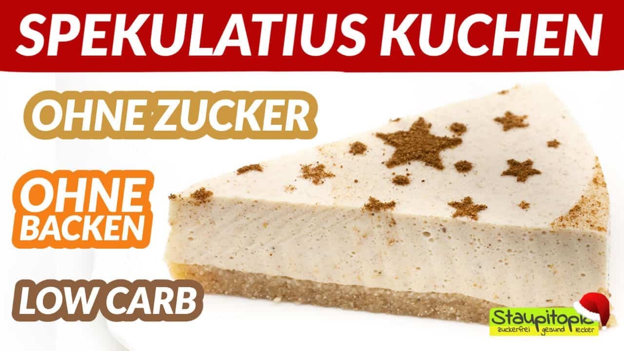 Der beste Kuchen f&uuml;r Weihnachten 🎄😋 - Spekulatius Kuchen ohne Backen, ohne Zucker, ohne Mehl