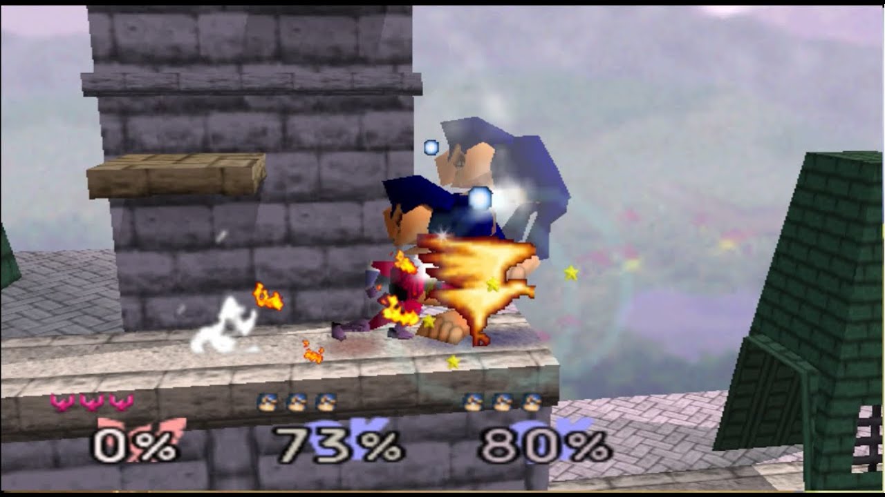 I play SUPER SMASH BROS N64: CAPTAIN FALCON VS 2 DONKEY KONG