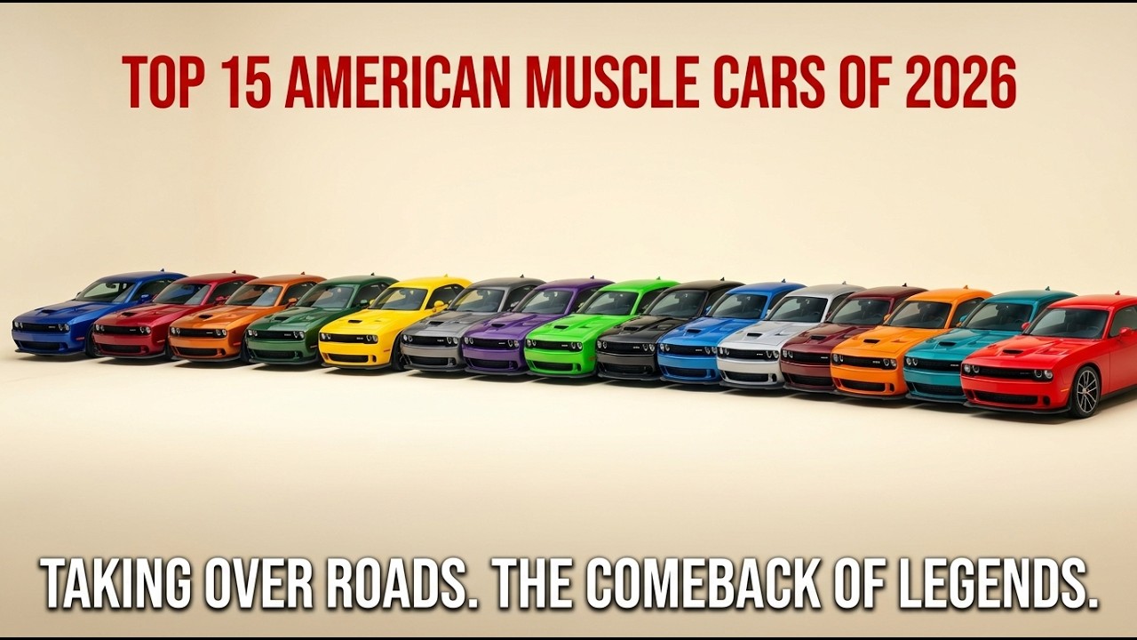 Ucoming 15 American Muscle Cars in 2026 &ndash; New Era of Power | Ultra Realistic Cinematic Showroom