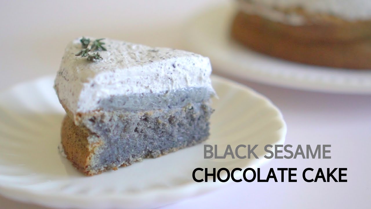 Black sesame Gateau au chocolat recipe 흑임자갸또 케이크 레시피