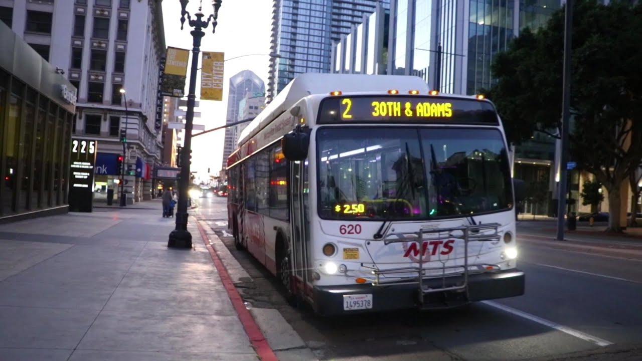 San Diego MTS Bus Action In Downtown San Diego From October 2023