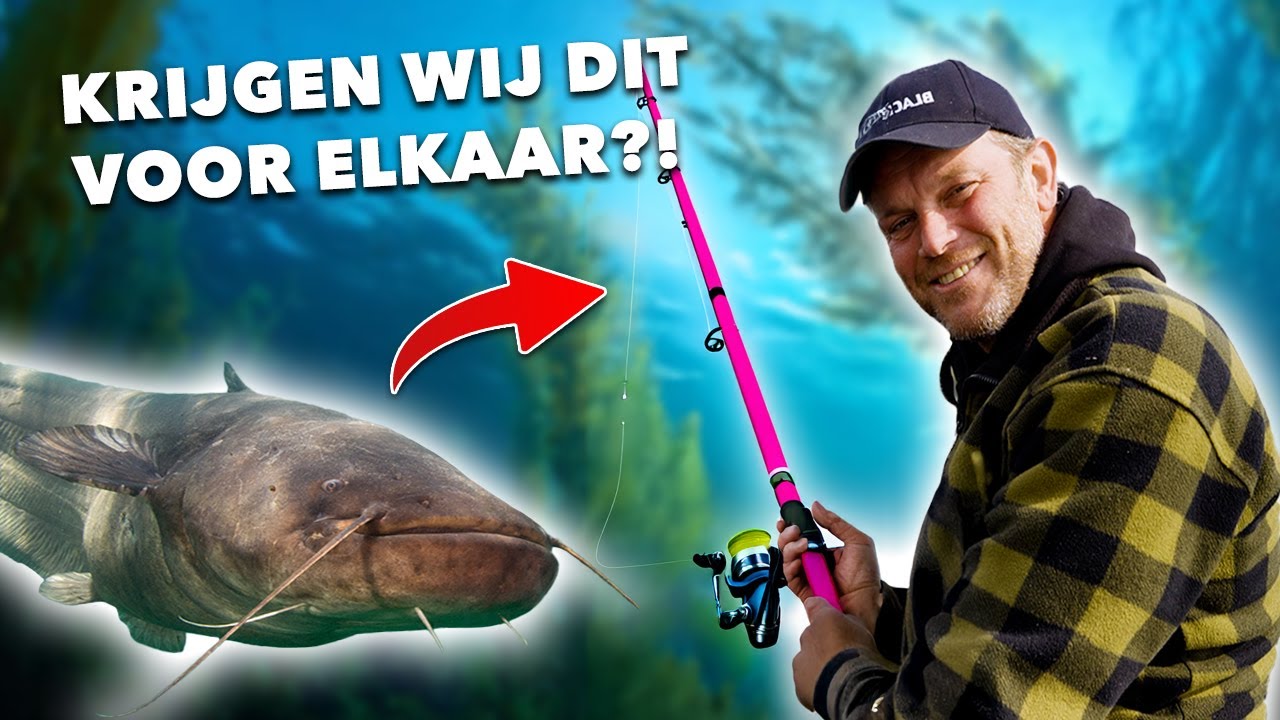 Wij VANGEN MEERVAL op een ROZE KINDERHENGEL!