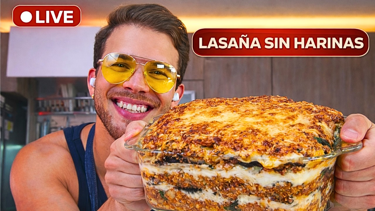 LASAÑA BAJA EN CARBOHIDRATOS | Sustituye la pasta por berenjena | RECETA EN VIVO