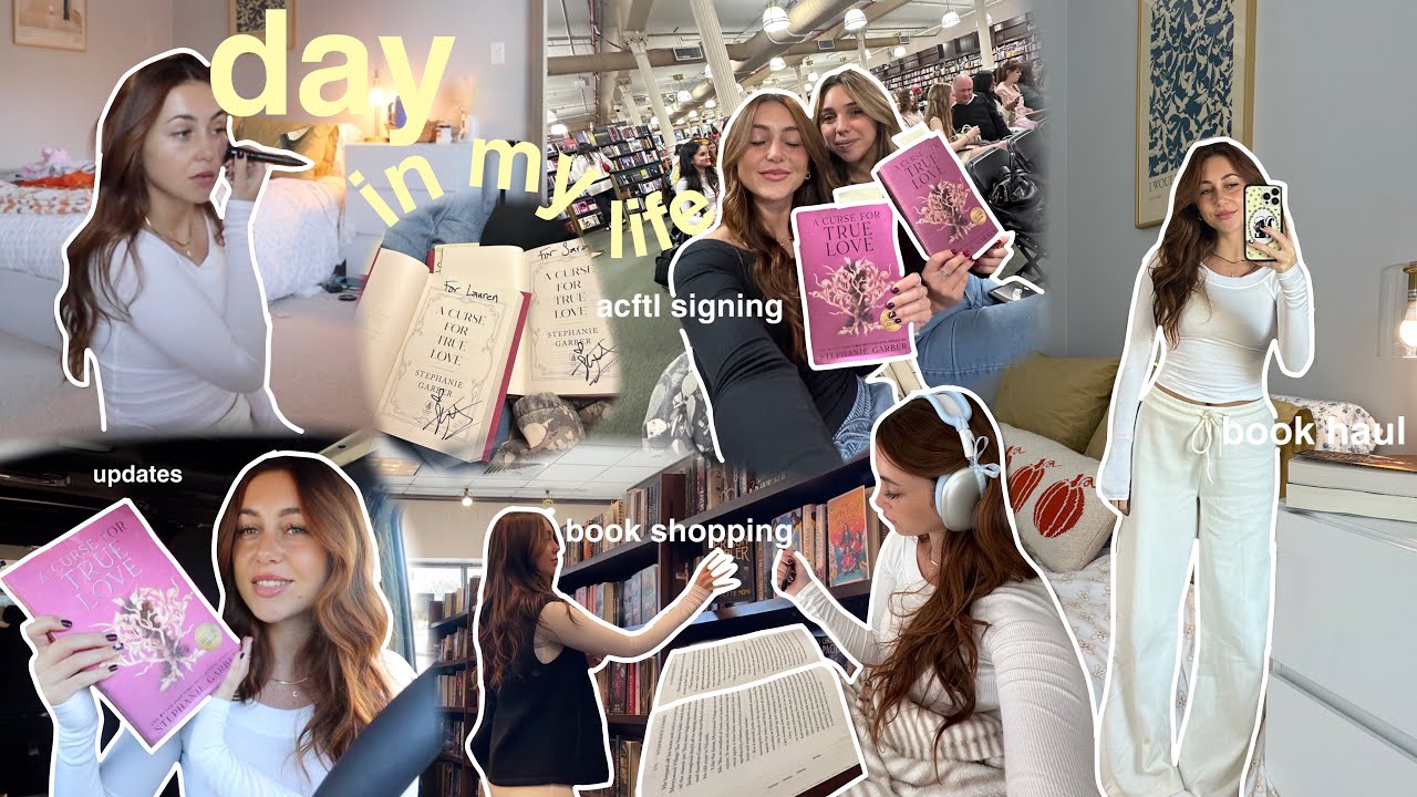 cozy day in my life🧣✨🍁 (book signing, life updates, book shopping & hauls + more)