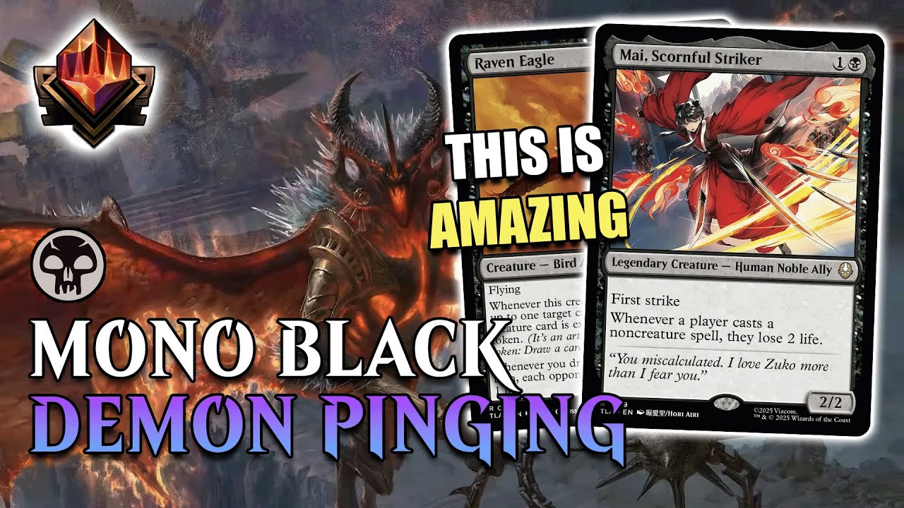 💀 TOP 1% MYTHIC MONO BLACK DEMONS WITH PING DAMAGE COMBAT TO THE META | MTG ARENA Standard Avatar