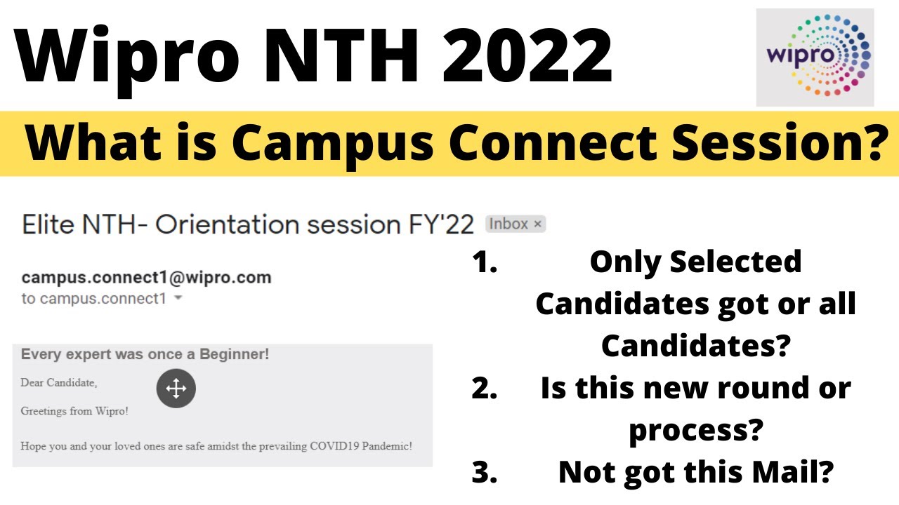 Wipro Campus Connect Session | Is this Next round or Just Session | Complete Information Wipro Nth