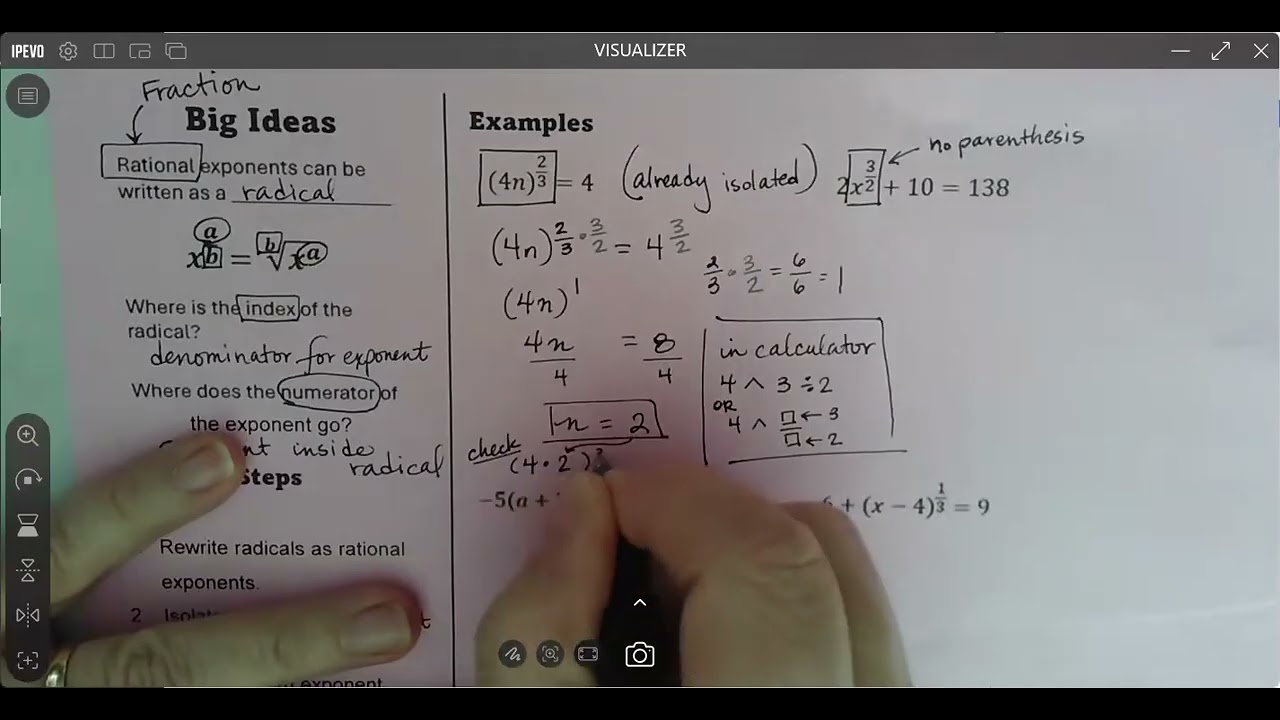 Solving Equations with Rational Exponents