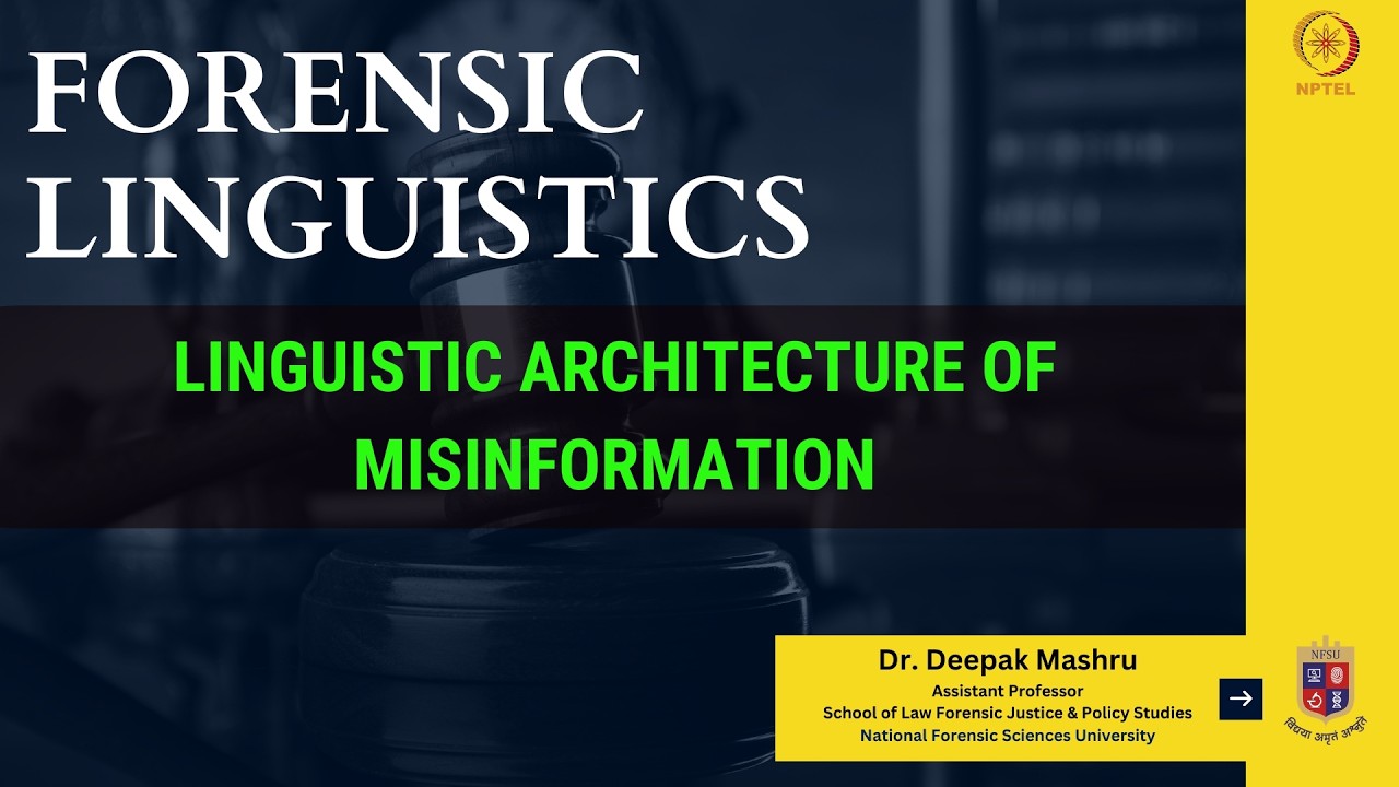 Linguistic Architecture of Misinformation