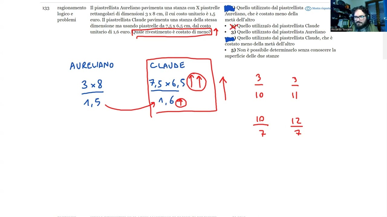 Maggio 2024 | Logica n° 133 | Il piastrellista Aureliano pavimenta una stanza con X piastrelle rett!
