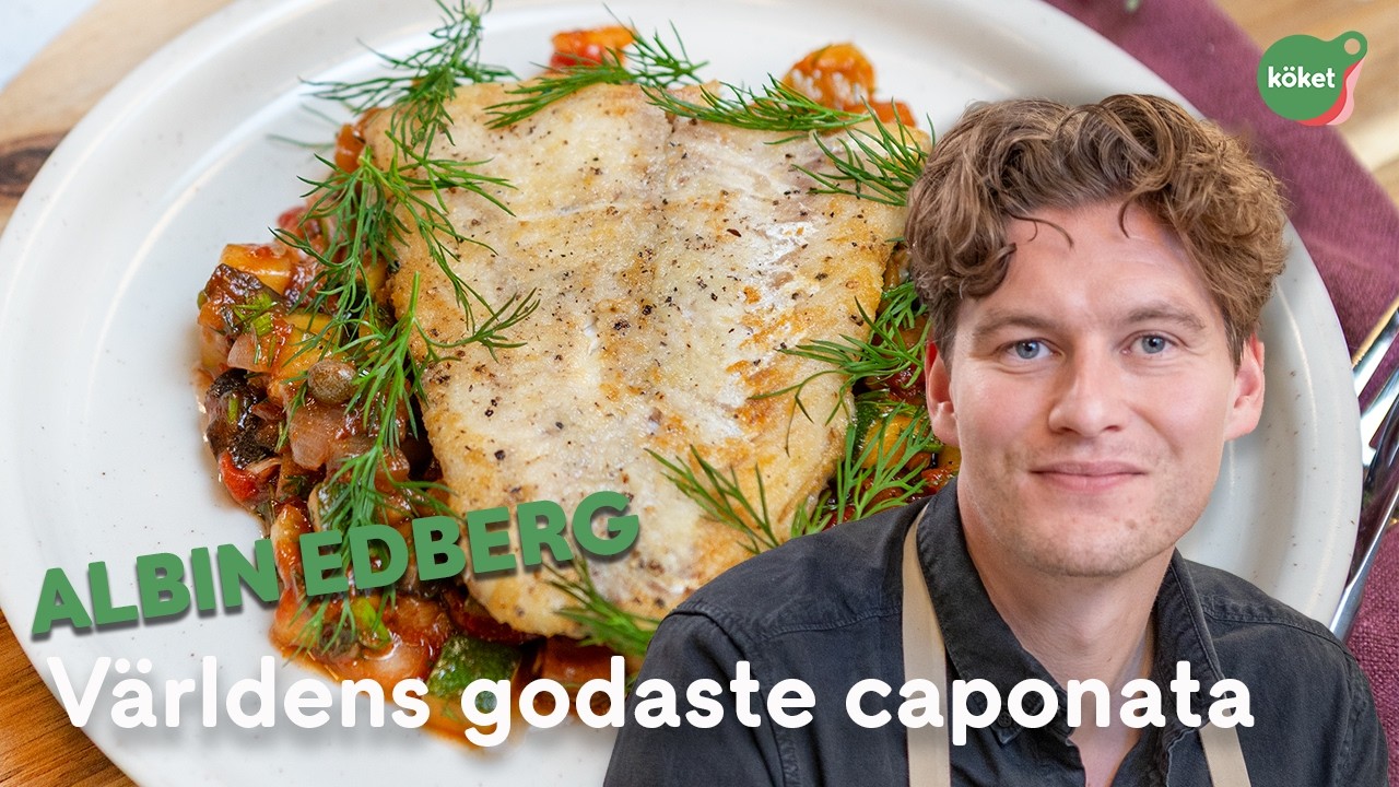 Caponata med halstrad gös - Köket