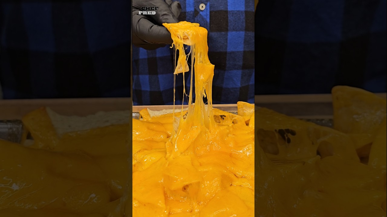 3 Levels Of Nachos For Superbowl Snack MVP!🏈🧀🌶 #shorts #nacho #doritos #partyfood