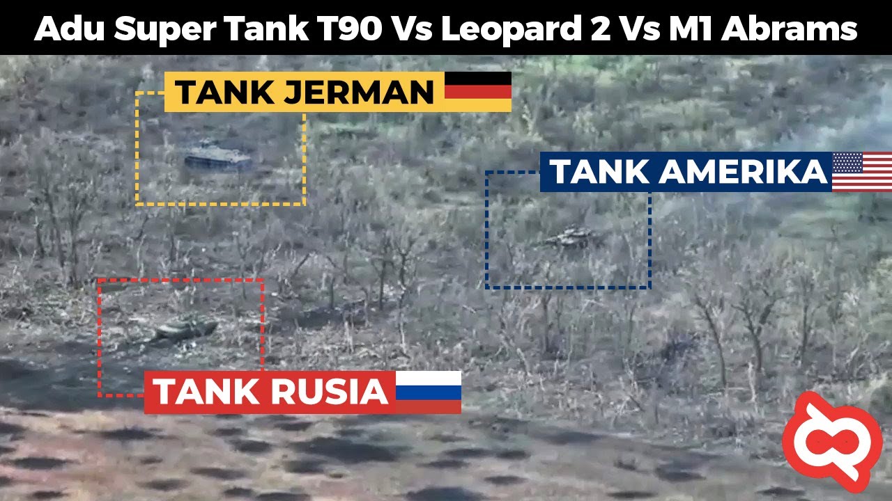 Bertemu di Pertempuran! Adu Kekuatan Tank Tempur AS M1 Abrams Vs Rusia T-90 Vs Jerman Leopard 2