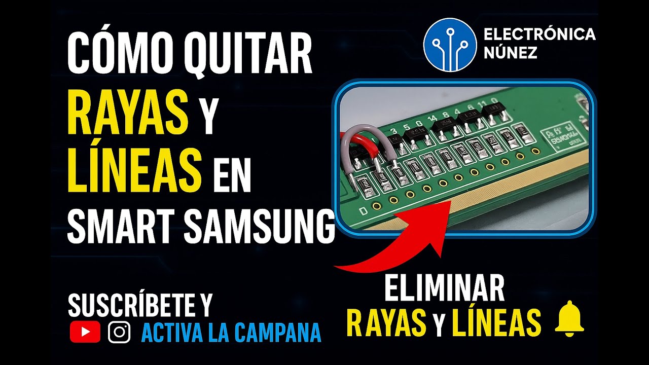 👉Elimina Interferencias de LINEAS NEGRAS en Smart TV Samsung 58  PASO A PASO FALLAS DE LC1 Y LC2📌