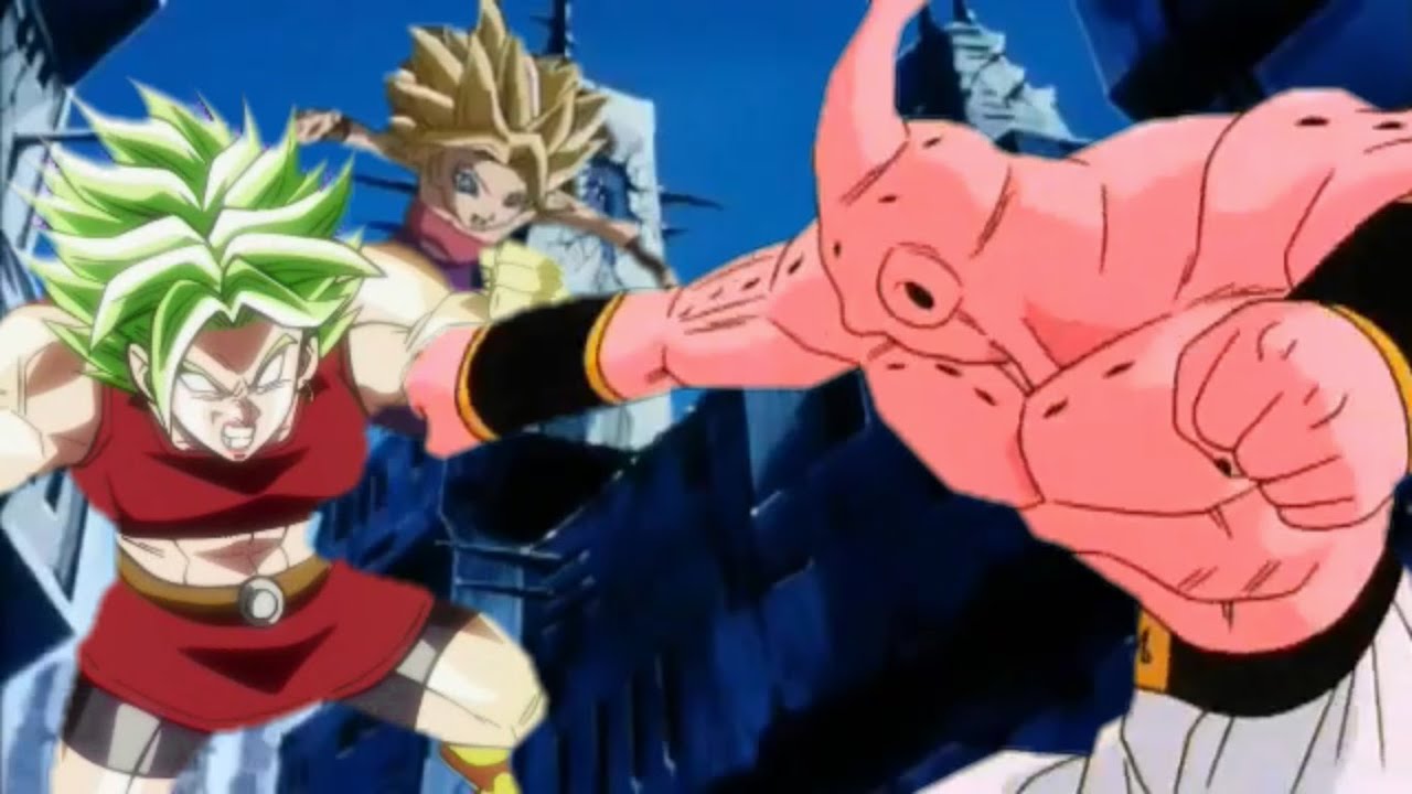 Super Buu vs Caulifla & Kale