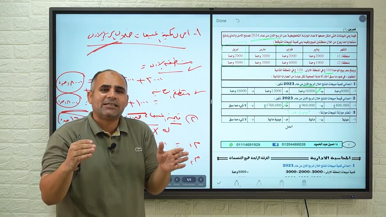 سنة رابعة :محاسبة ادارية