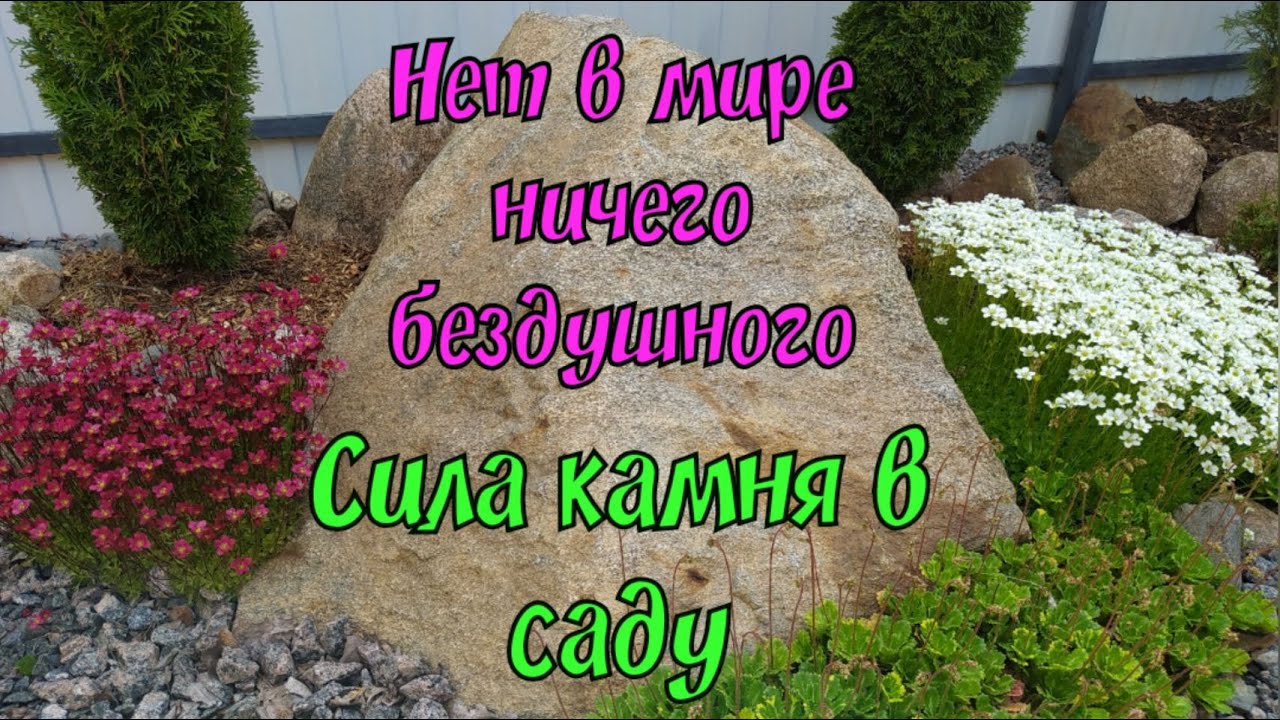 Сила камня в саду.