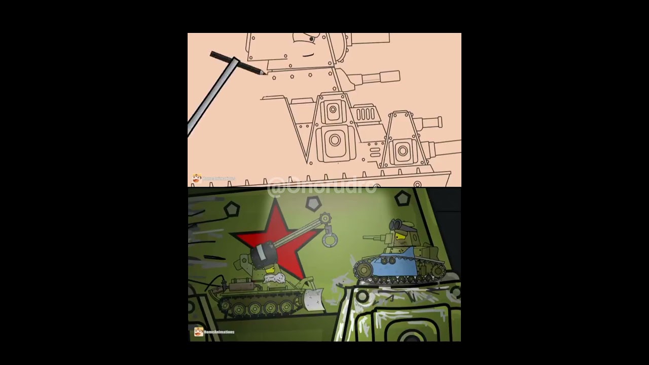 Repair KV-44 and VK-44 #homeanimation #tank_cartoon #shortsfeed #edit #shorts