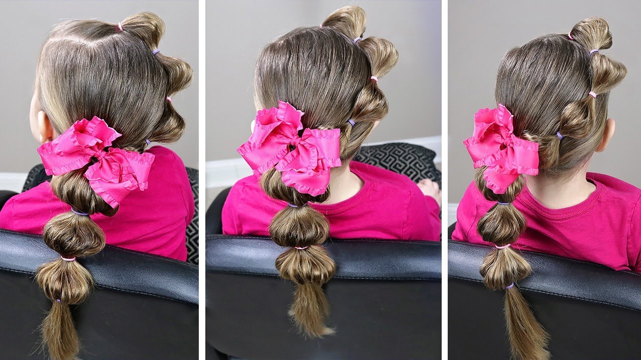 LITTLE GIRL HAIRSTYLES ⭐ EASY BUBBLE BRAID ⭐ 5 MINUTE HAIRSTYLE