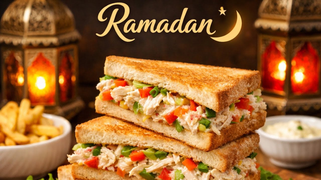 Ramadan Series Episode 2 | Mushy Chicken Vegetables Sandwiches