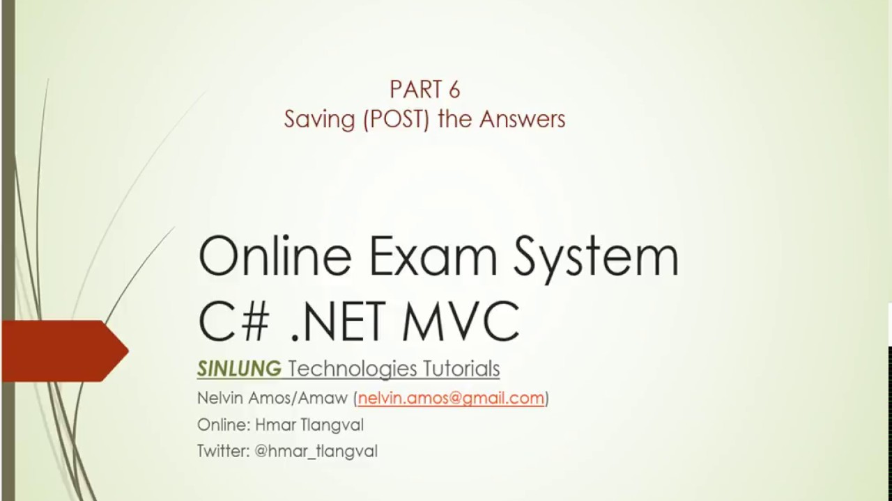 Online Exam System using C#.NET MVC Part 6 - Saving (POST) Answer Model