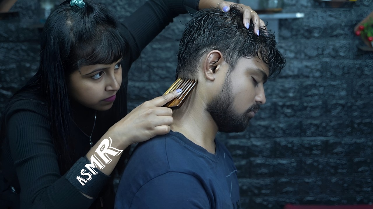 Chaitali Barber's Oily Comb ASMR for Migraine Relief | Therapeutic Head Scratching for Deep Sleep
