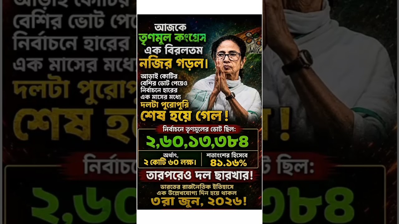 2.6 Crore Votes, Yet Total Collapse? #tmc#Mamata Banerjee #abhishekbanerjee#bjp #westbengal #data