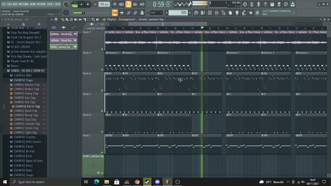 Sahbabii - Bread Head Instrumental Remake (FLP In Description)