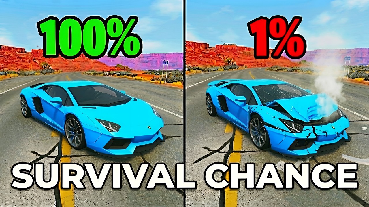 Best of Realistic Survival Chance Crashes 🚓BeamNG drive #126