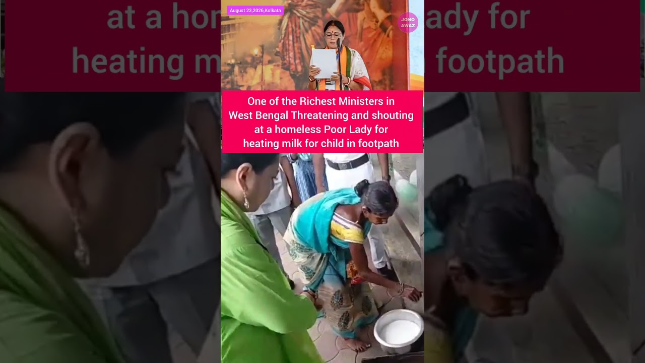 #viral | Minister threatens homeless woman for heating milk for her child on the sidewalk #shorts