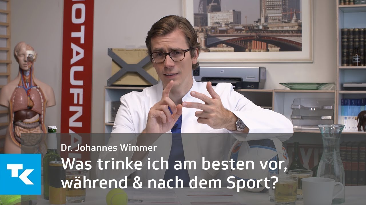 Was trinke ich am besten vor, während und nach dem Sport? | Dr. Johannes Wimmer