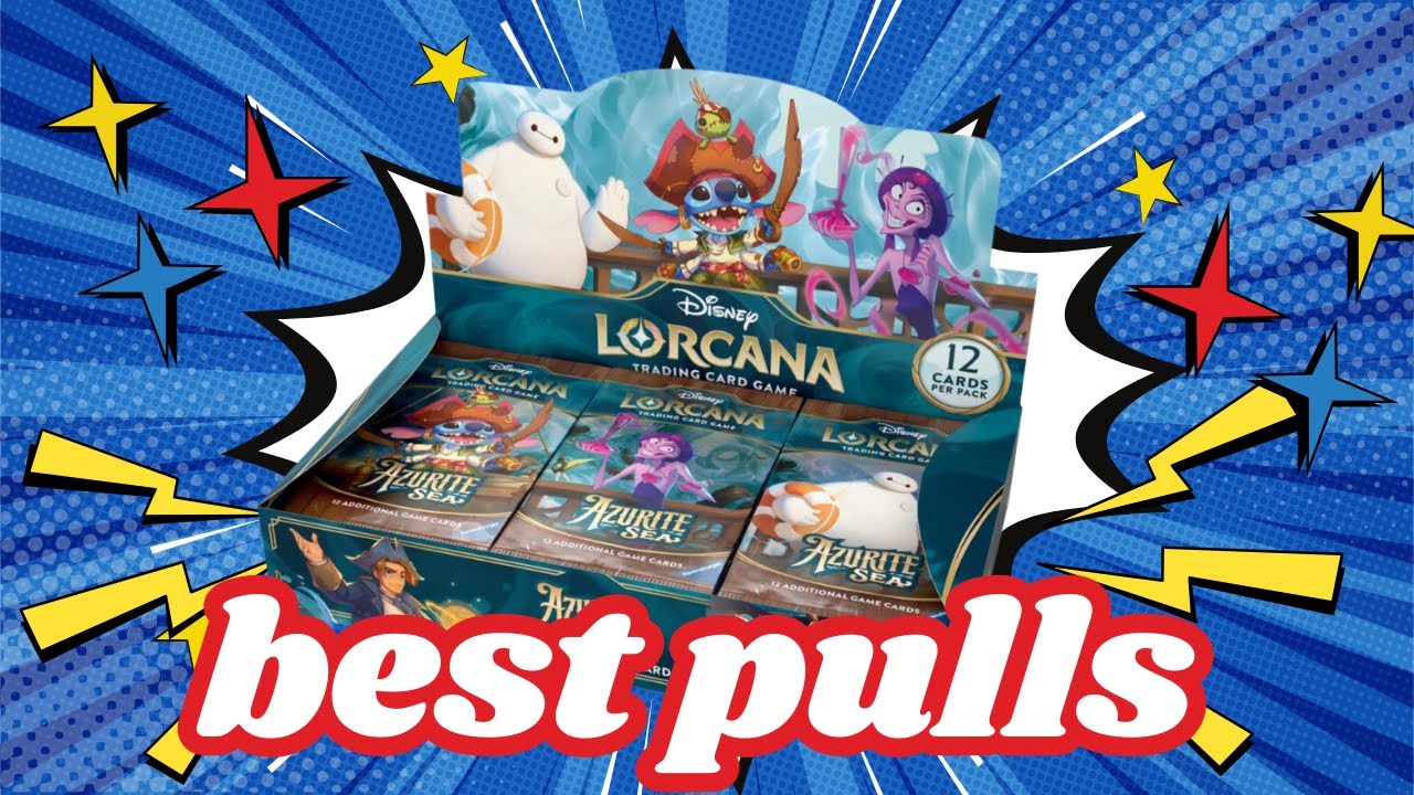 WHAAAT - Azurite Sea has the best pulls!! Lorcana Azurite Sea Booster Display Opening