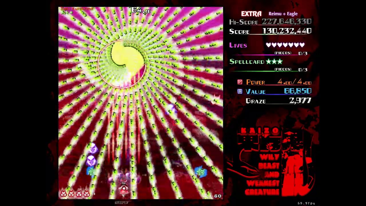 [TAS] Touhou 17 WBaWC Kaizo - Extra Stage Clear (ReimuC)