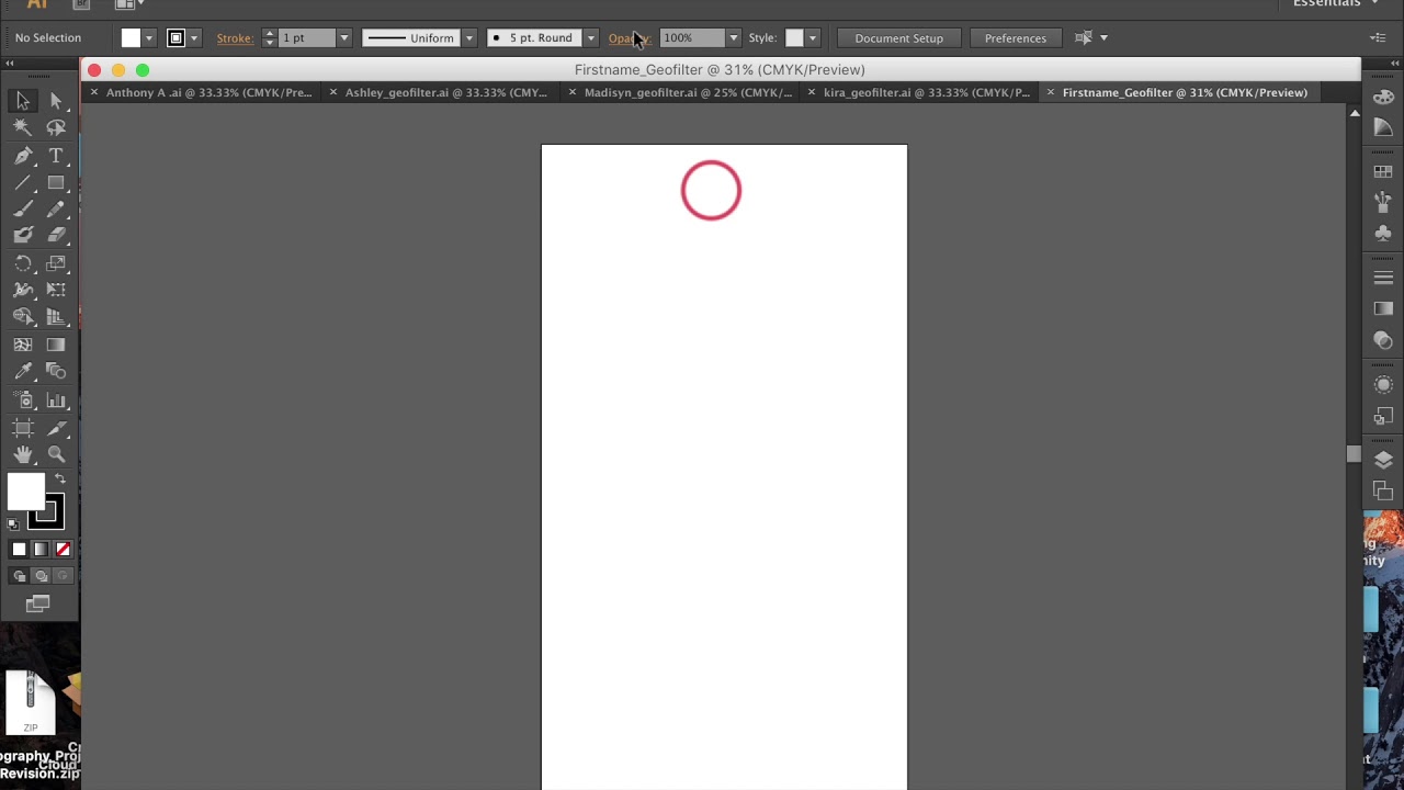 Creating a Geofilter