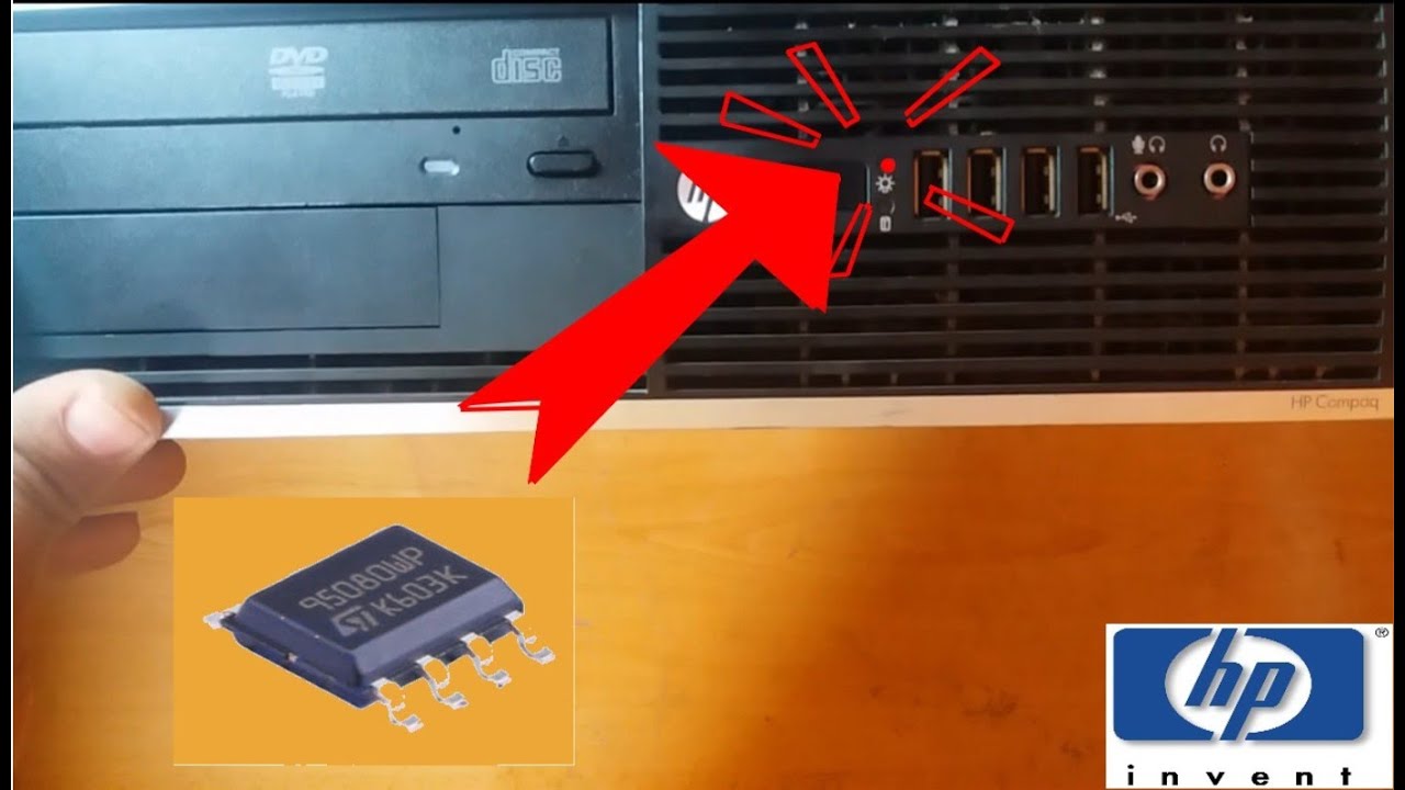 طريقة التعامل مع مشكل اللمبة الحمراء مع صوت إنذار حواسب hp