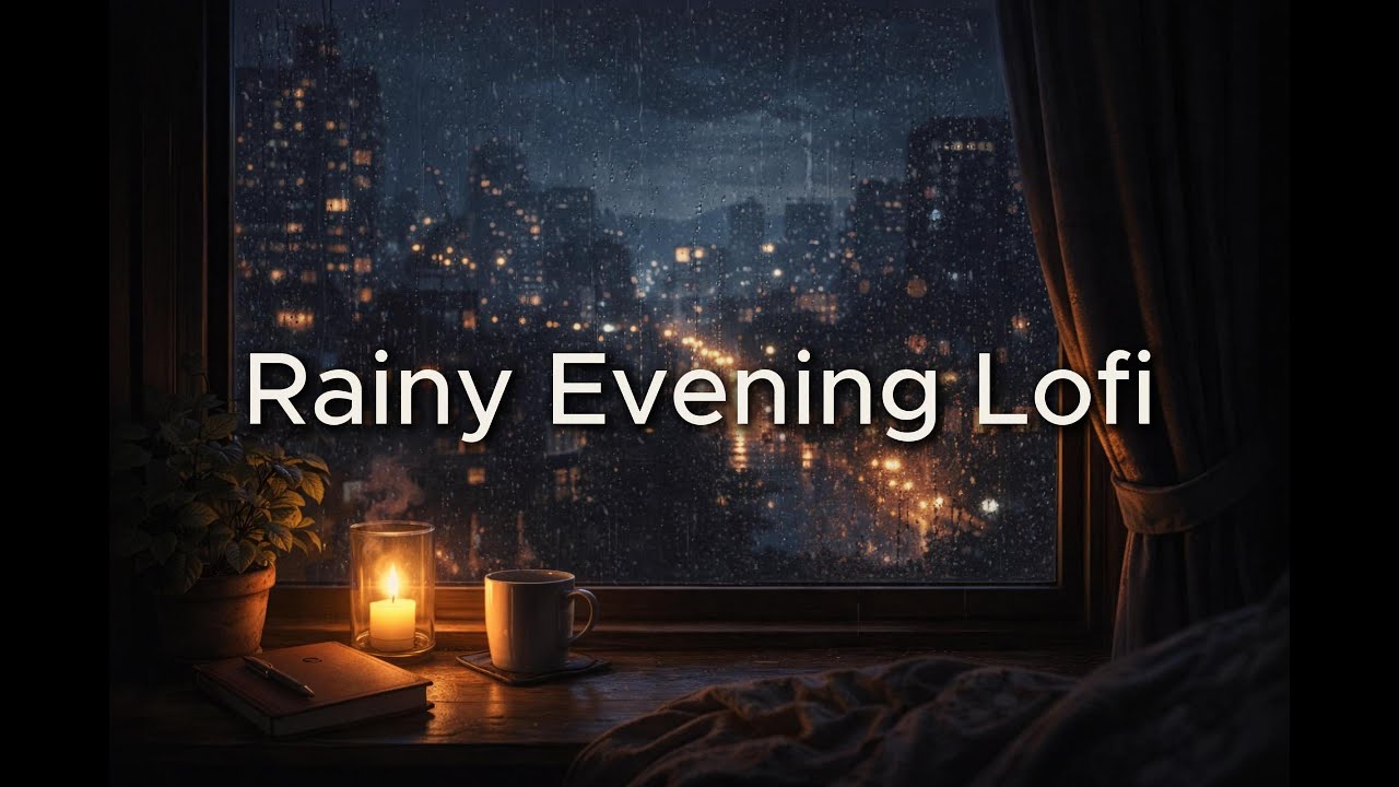Rainy Evening Lofi 🌧️ Calm Chillhop with Gentle Rain | Relax & Unwind
