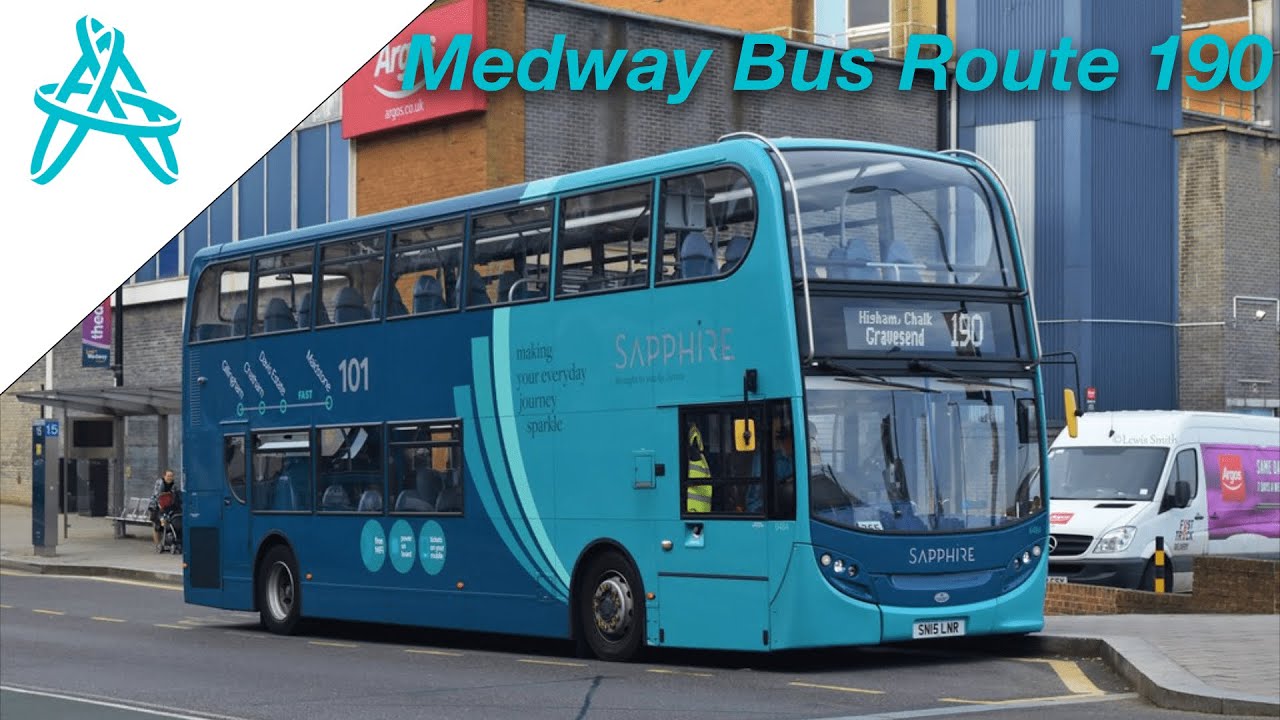 @190 Chatham to Gravesend 🇬🇧 Arriva Medway Bus, Full Route Bus Ride