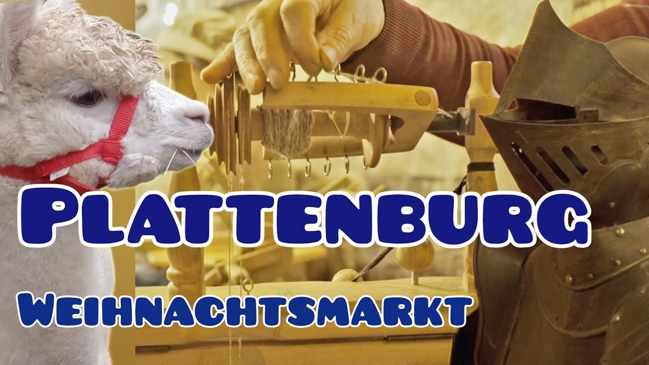 Weihnachtsmarkt auf der Plattenburg mit Spinnrad und Keramik aus der Prignitz