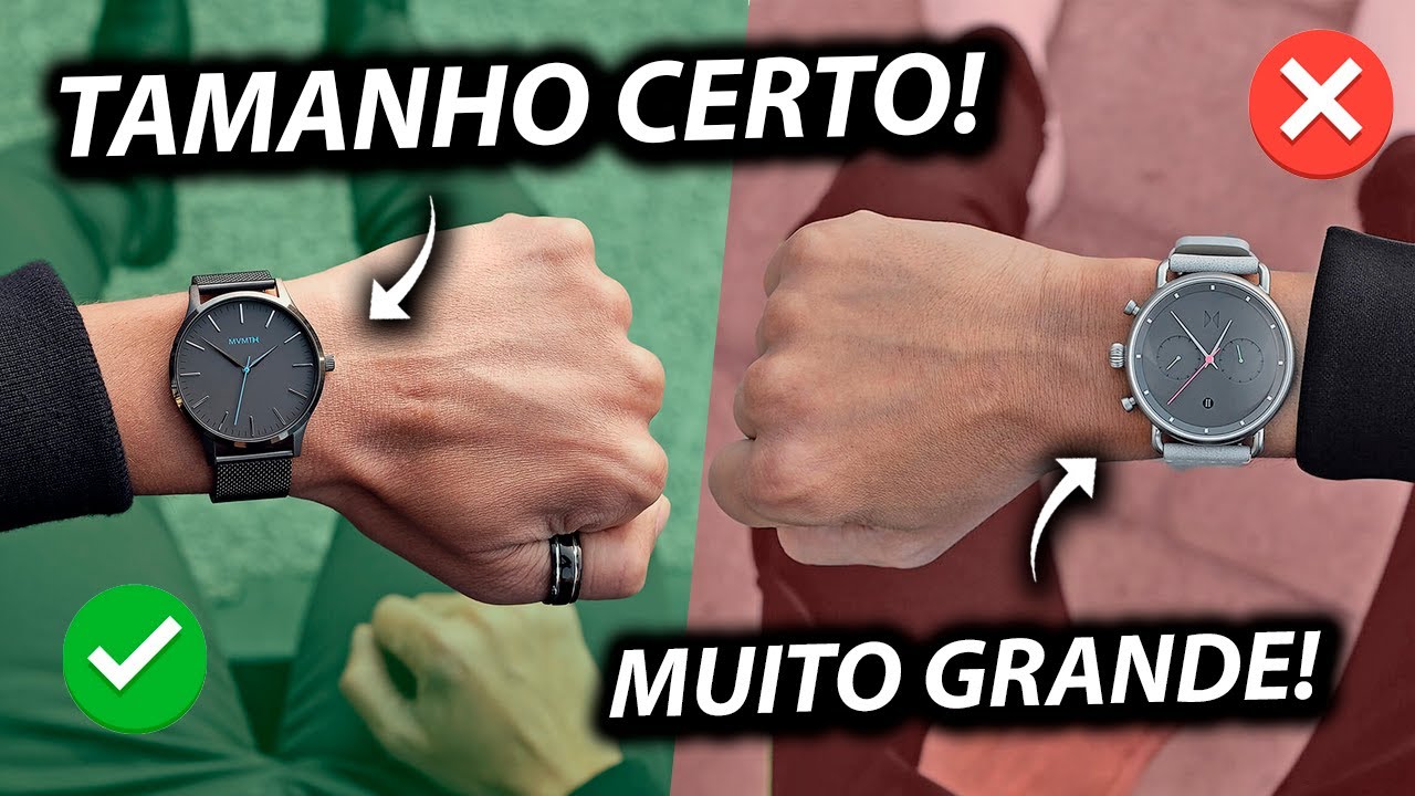 DESCUBRA O TAMANHO IDEAL DE REL&Oacute;GIO PARA O SEU PUNHO!