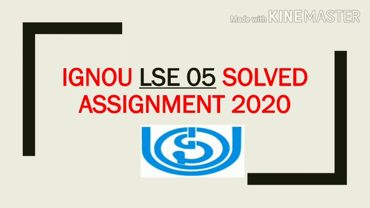 Lse 05 || physiology|| ignou solved assignment 2020|| Gyaanbhandar || gyaanbhandar|| GyaanBhandar