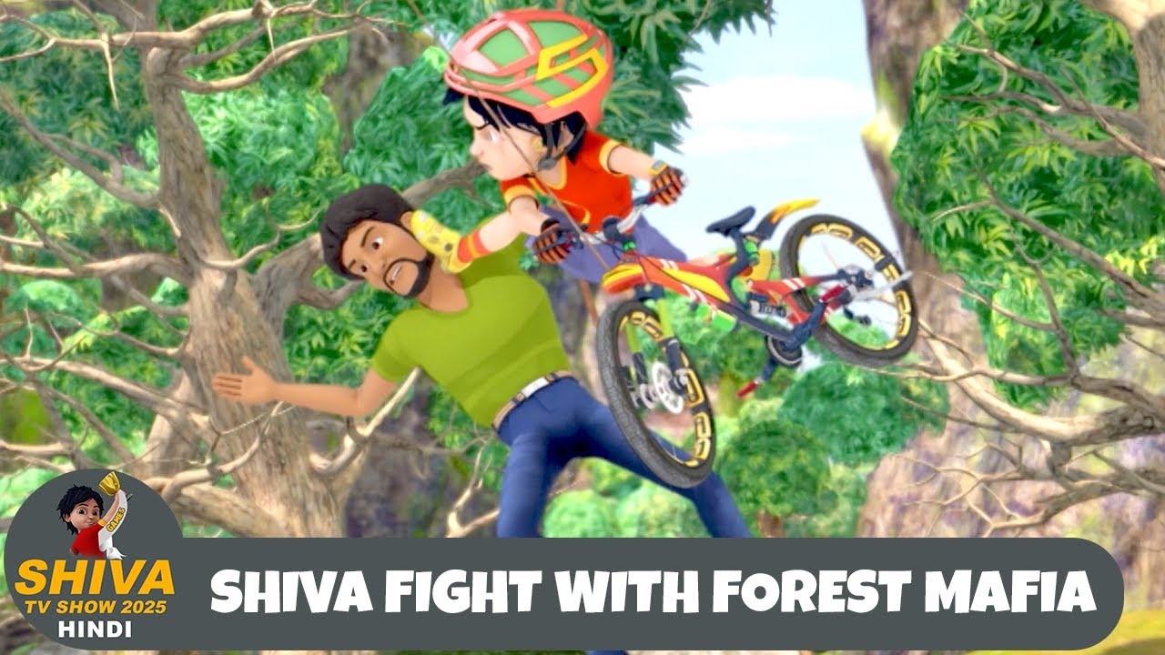 Shiva Fight With Forest Mafia | Super Action Animation | Shiva TV Show 2025 Hindi