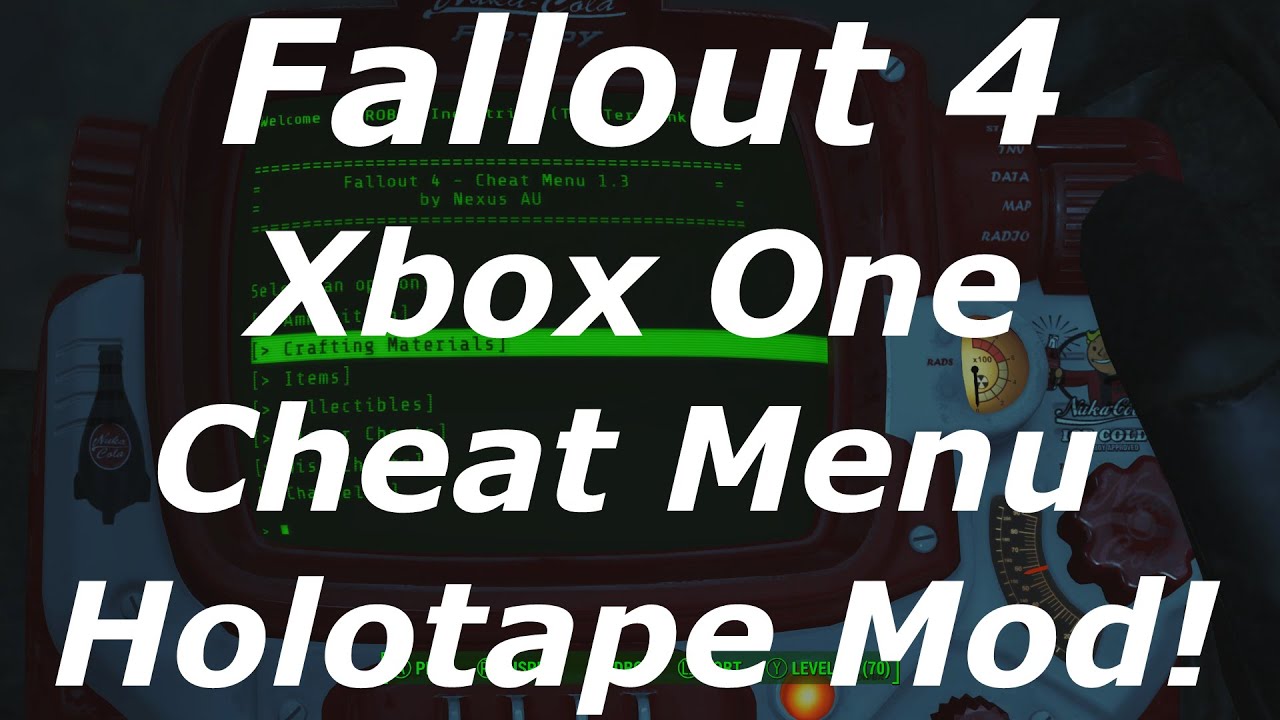Fallout 4 Xbox One Mods - Cheat Menu Holotape / Console Commands Mod! (Fallout 4 Console Mods)