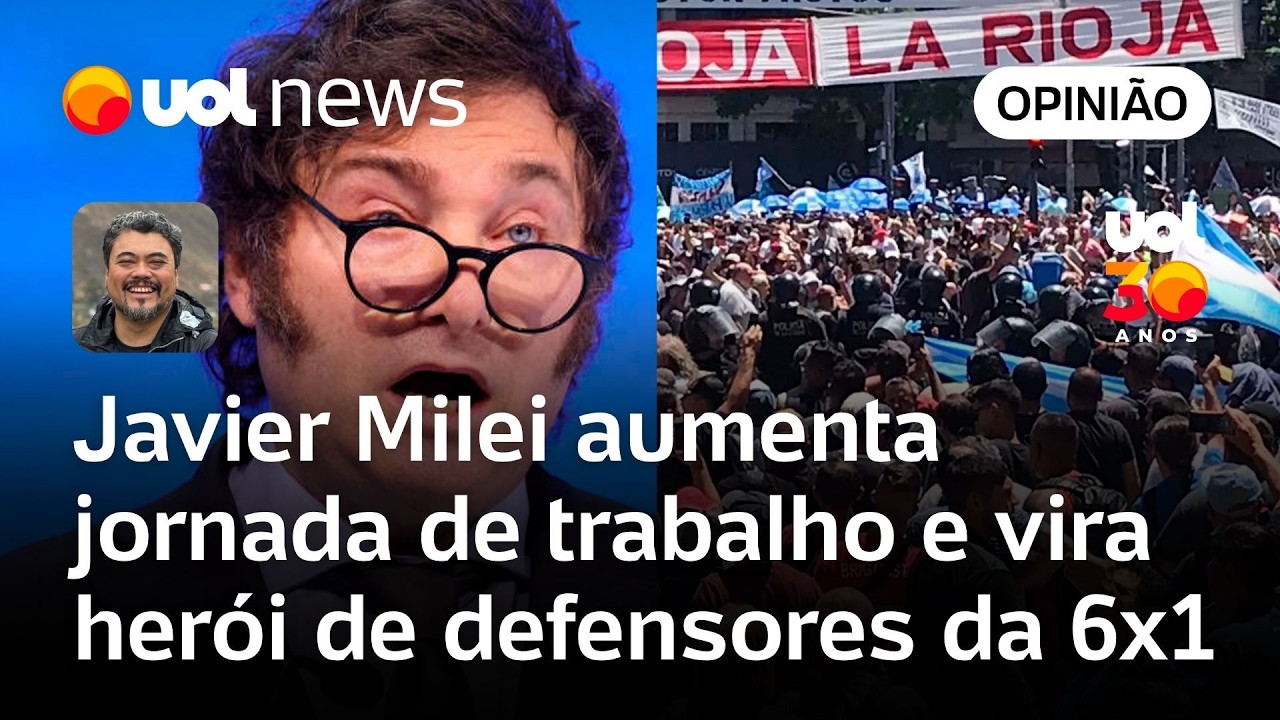 Milei sobe jornada para 12h/dia na Argentina e vira herói de defensores da 6x1 no Brasil | Sakamoto