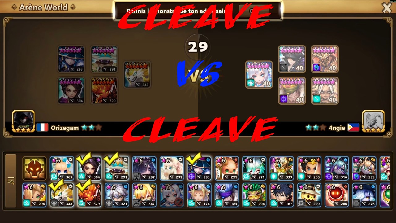 Un jour je serai le meilleur cleaver, je les claverai sans répit - Summoners War - RTA