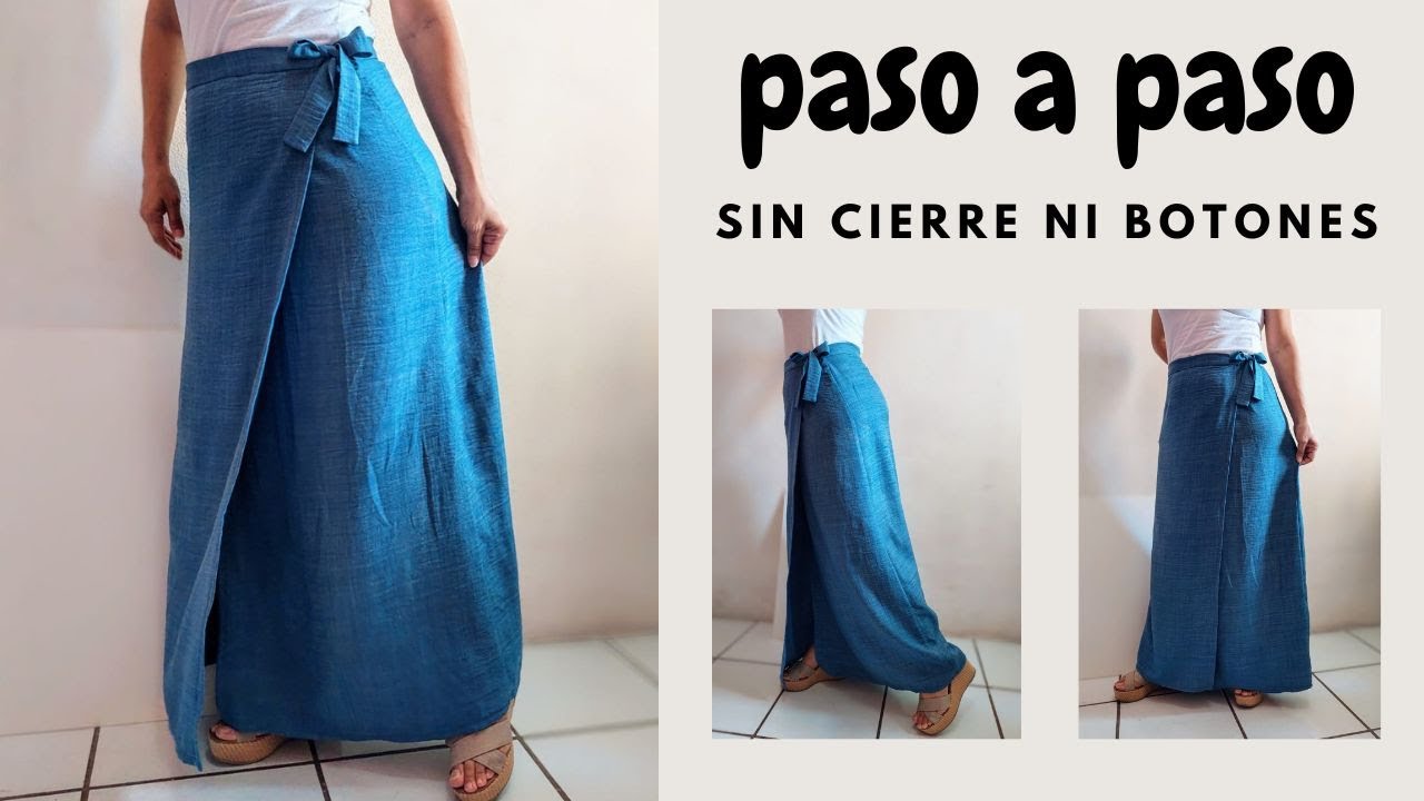 DESDE CERO!! ELABORA MAXI FALDA ENVOLVENTE, SIN CIERRE NI BOTONES #modafeminina #costuraalamedida