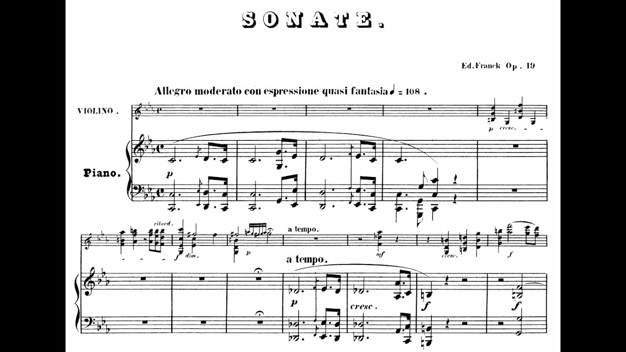 Eduard Franck - Violin Sonata No.1 in C Minor, Op.19