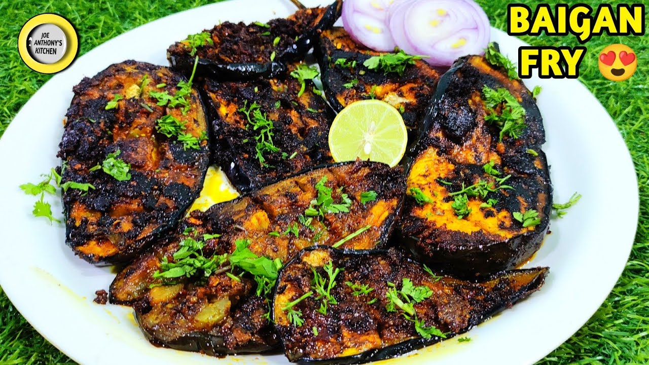 Masala Baigan Fry|Fried Masala Baigan Fry recipe |long Brinjal/ Eggplant Recipe