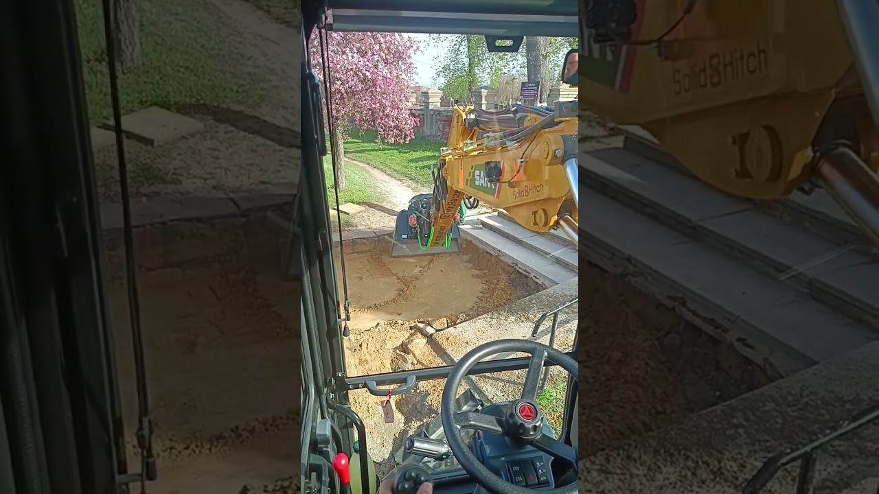 Korytowanie dla brukarzy |SANY SY155W with SteelWrist X18|