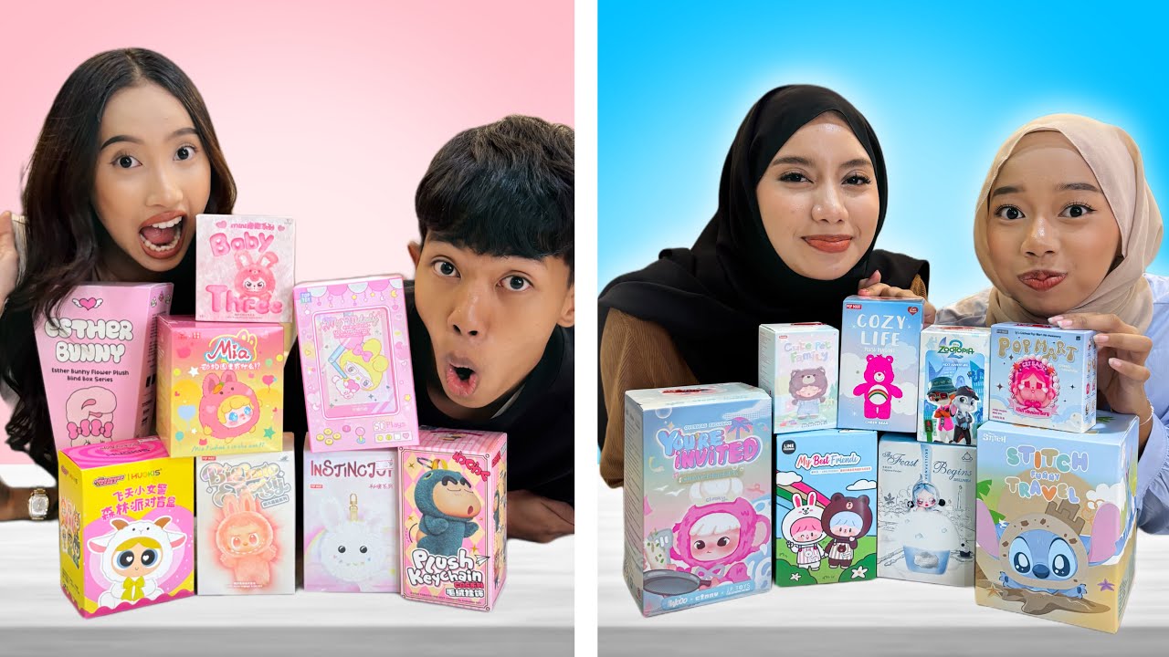 BORONG BLIND BOX IKUT WARNA! PINK VS BIRU 