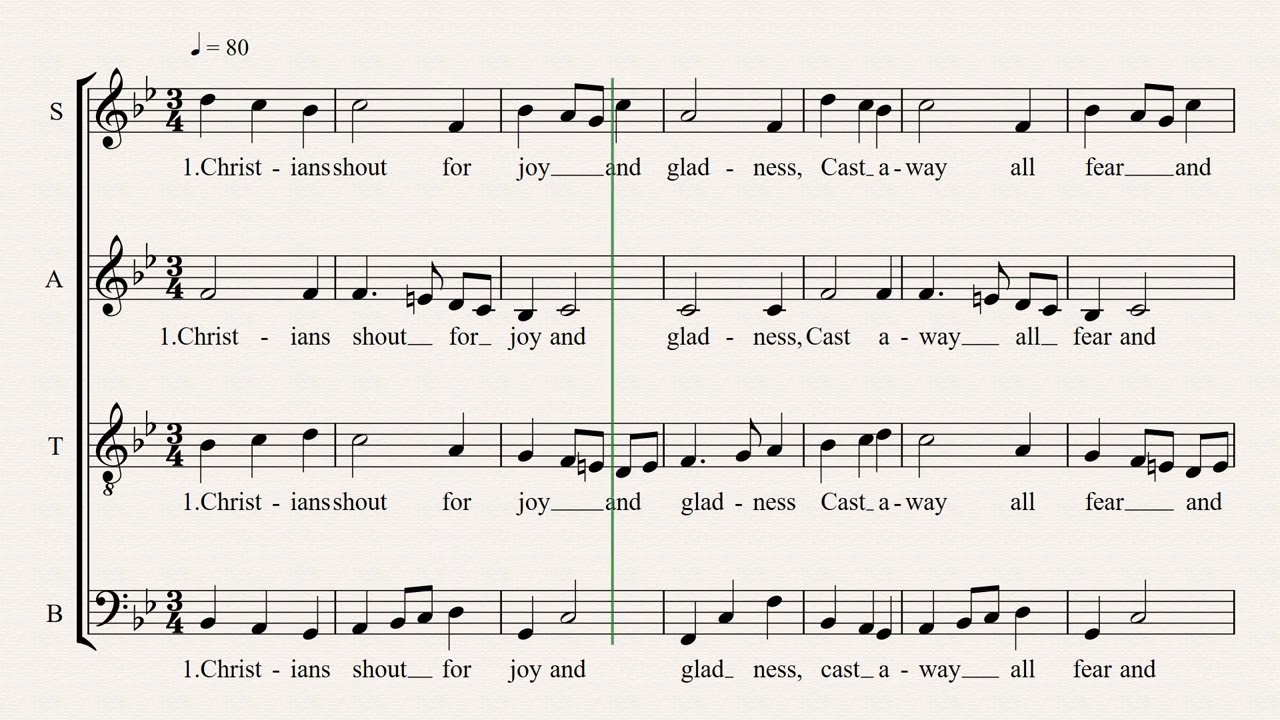 Christians Shout for joy and gladness ALTO