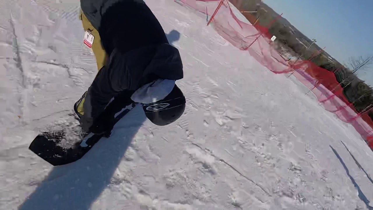 Trevor Bouchard riding the Chicopee Terrain Park - Nice shifty and lien air!